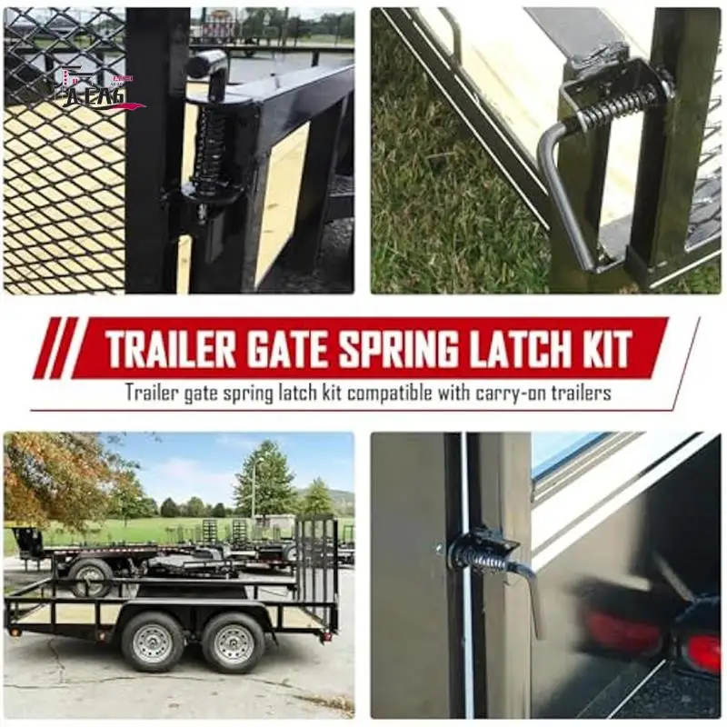 

Комплект пружинных защелок для прицепа AEA6 для ручных прицепов, сверхмощная защелка для ворот прицепа 819T, упаковка из 4 шт.