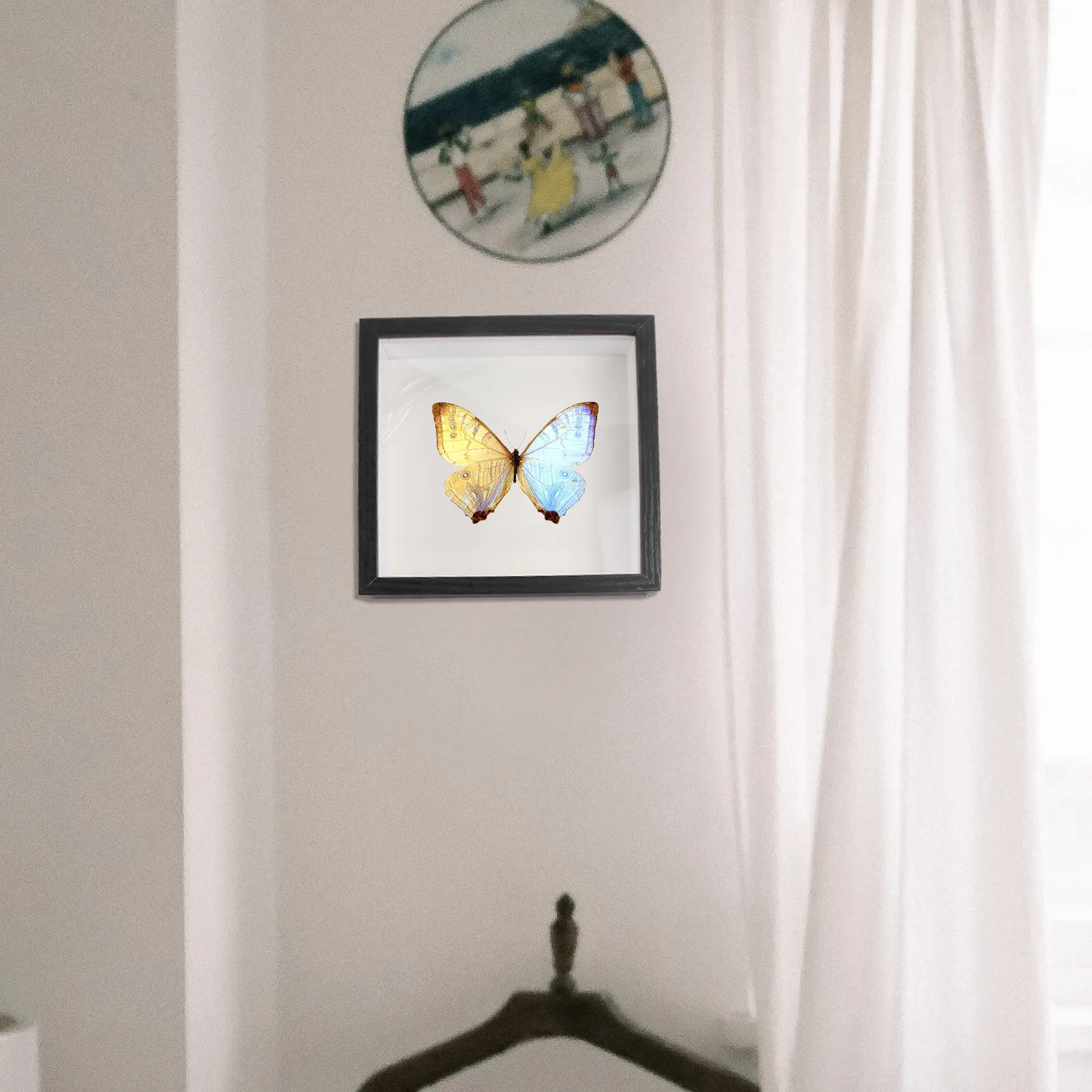 

1Pcs Specimen Photo Frame Black Glass Simple Holder for Family Bar Coffee Shop Decoration Stylish Picture Frame