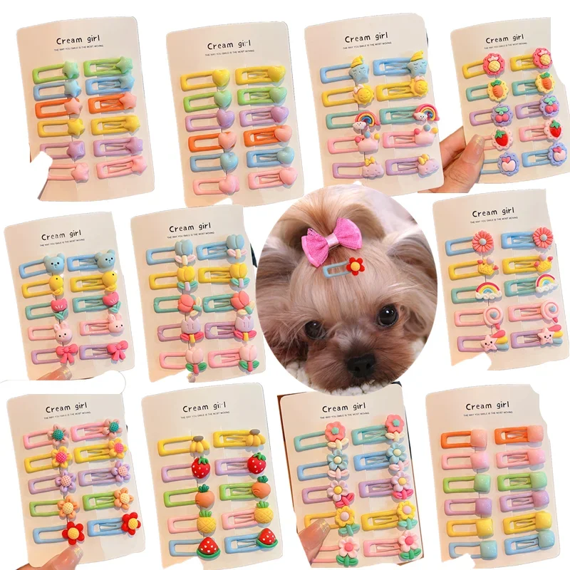 Cute Pet Hairpin Puppy Dog Bone Hair Clips Kitten Hair Grooming Pets Puppy Hair Decoration Girl Pet Supplies