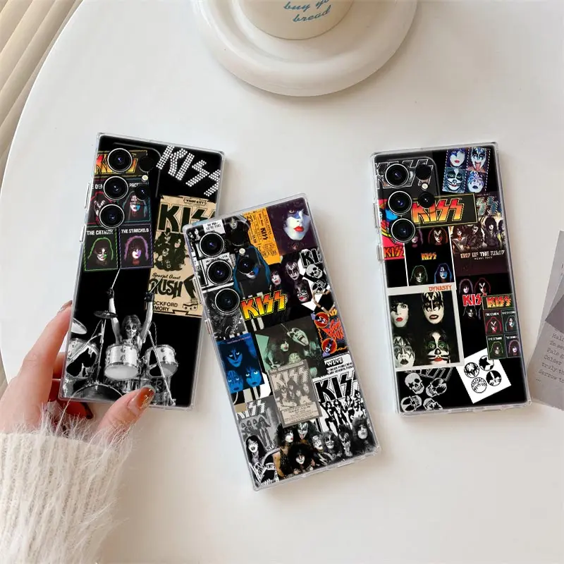 

Kiss Rock Band KissBand Phone Case For Samsung S24 S23 Ultra 5G S22 S20 S10 Plus S21 FE Clear Cases Cover Galaxy S24Ultra Fundas