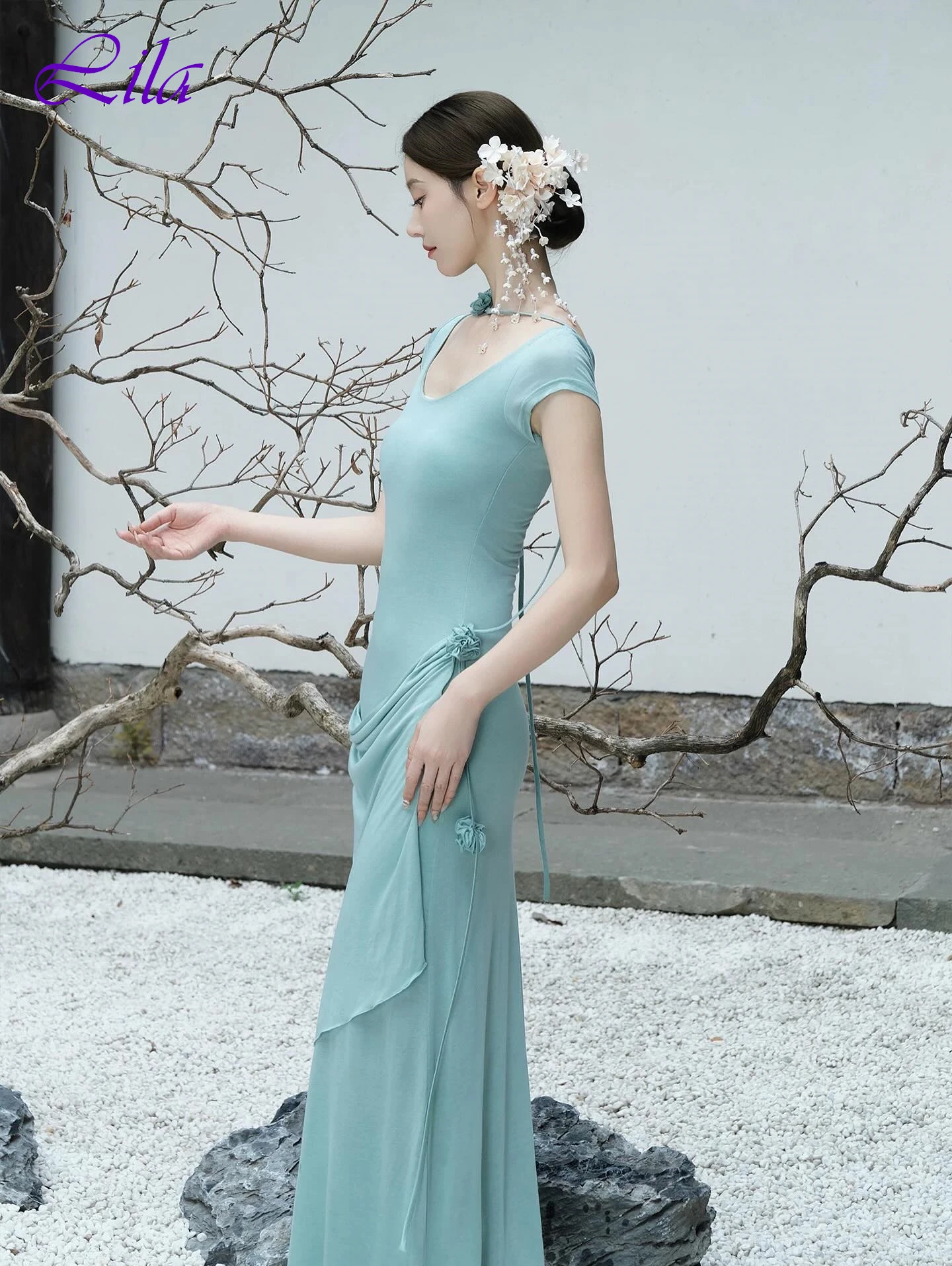 Abito da sera formale elegante con girocollo dritto personalizzato, maniche corte, abiti da celebrità di alta qualità, abito da festa alla moda