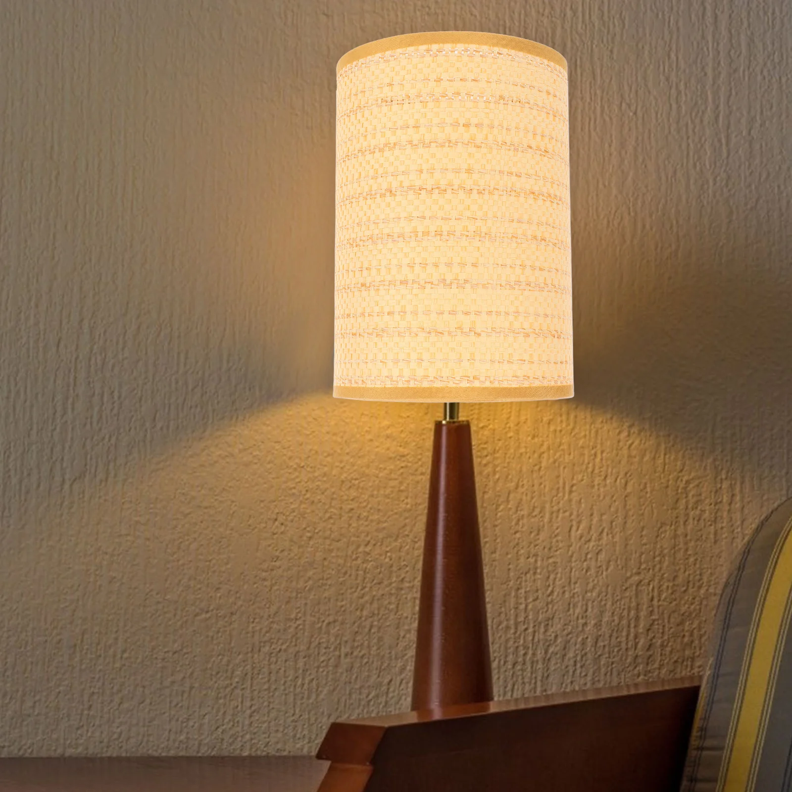 

2pcs Rattan Lamp Shades E27 E14 Floor Lamp Shade Replacement Rustic Woven Lampshade For Table Lamps Home Decor Durable Metal