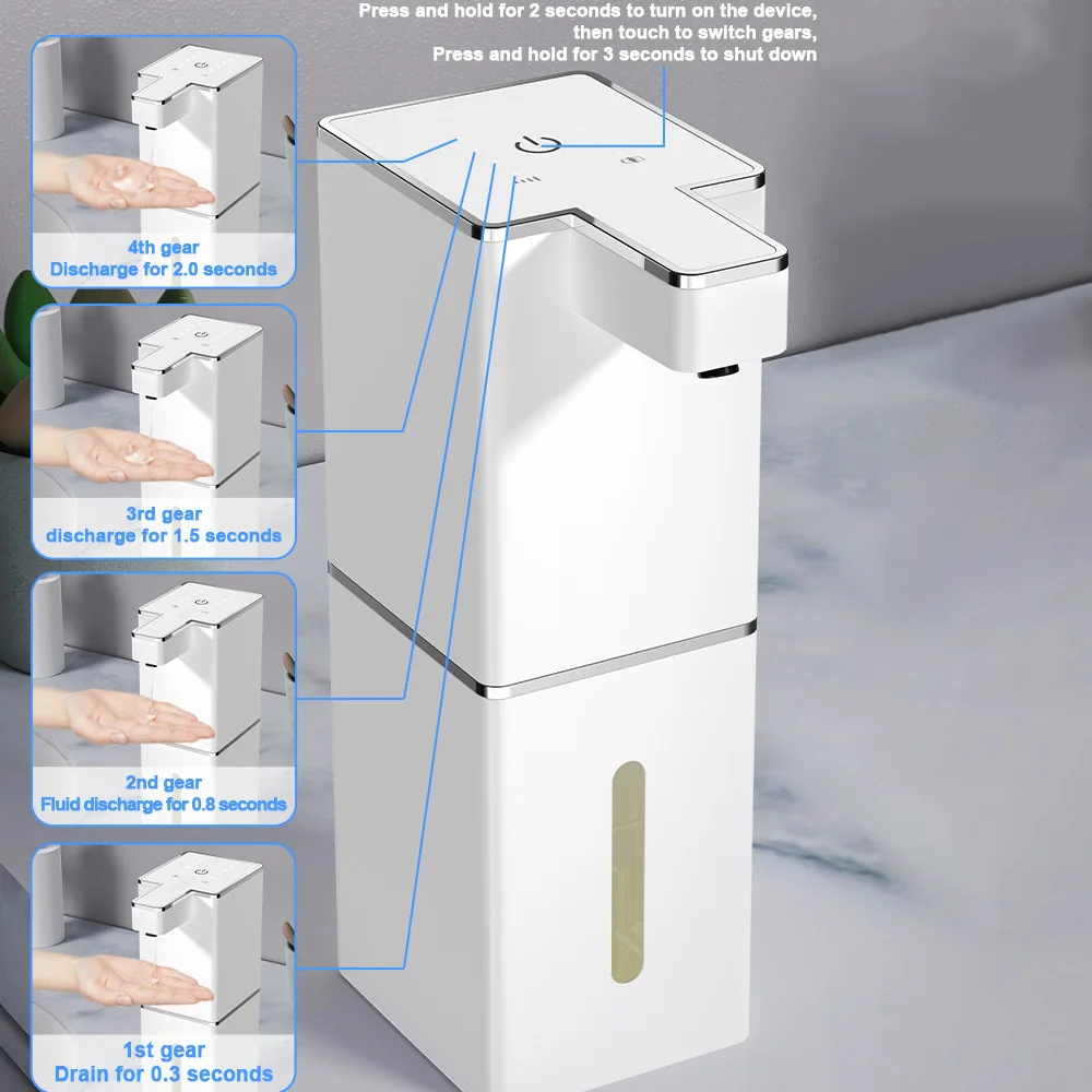 Automatic Soap Dispenser Infrared Sensing Foam Hand Sanitizer USB Rechargeable Foaming Hand Soap Dispenser For Home Bathroom