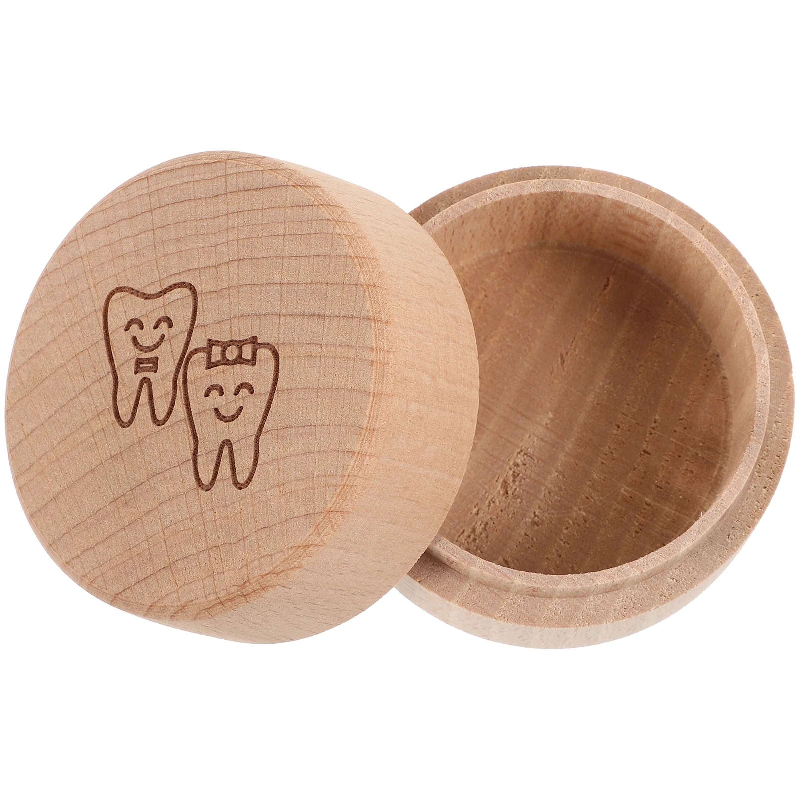 

Baby Tooth Box Wooden Storage Container Kids Teeth Holder First Case Fetal Hair Box Milk Teeth Keepsake Organizer