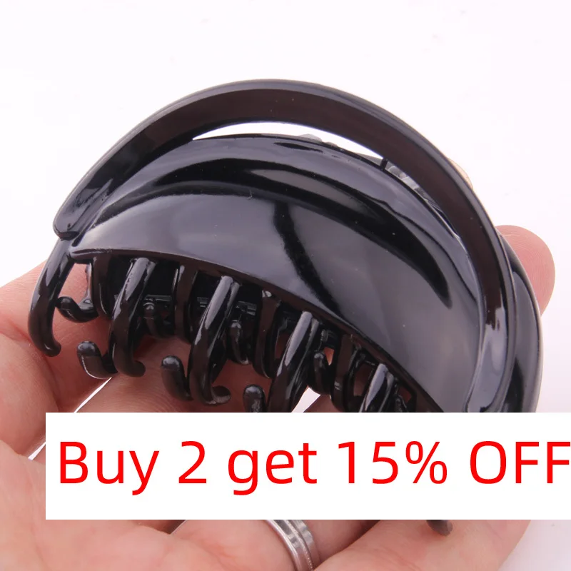 2-częściowa spinka do włosów dla kobiet Dobrej jakości plastikowe klipsy do włosów Abs w jednolitym kolorze Krab Make Hair Up Duże akcesoria do włosów 6,5 cm — zdjęcie 7