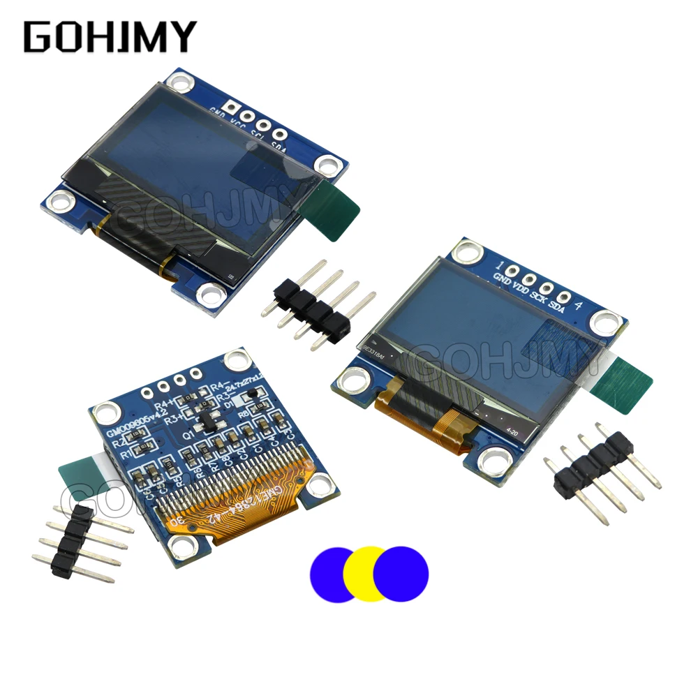 Placa de tela lcd 0.96 Polegada oled iic série branco módulo display oled 128x64 i2c ssd1306 12864 gnd vdd sck sda para arduino