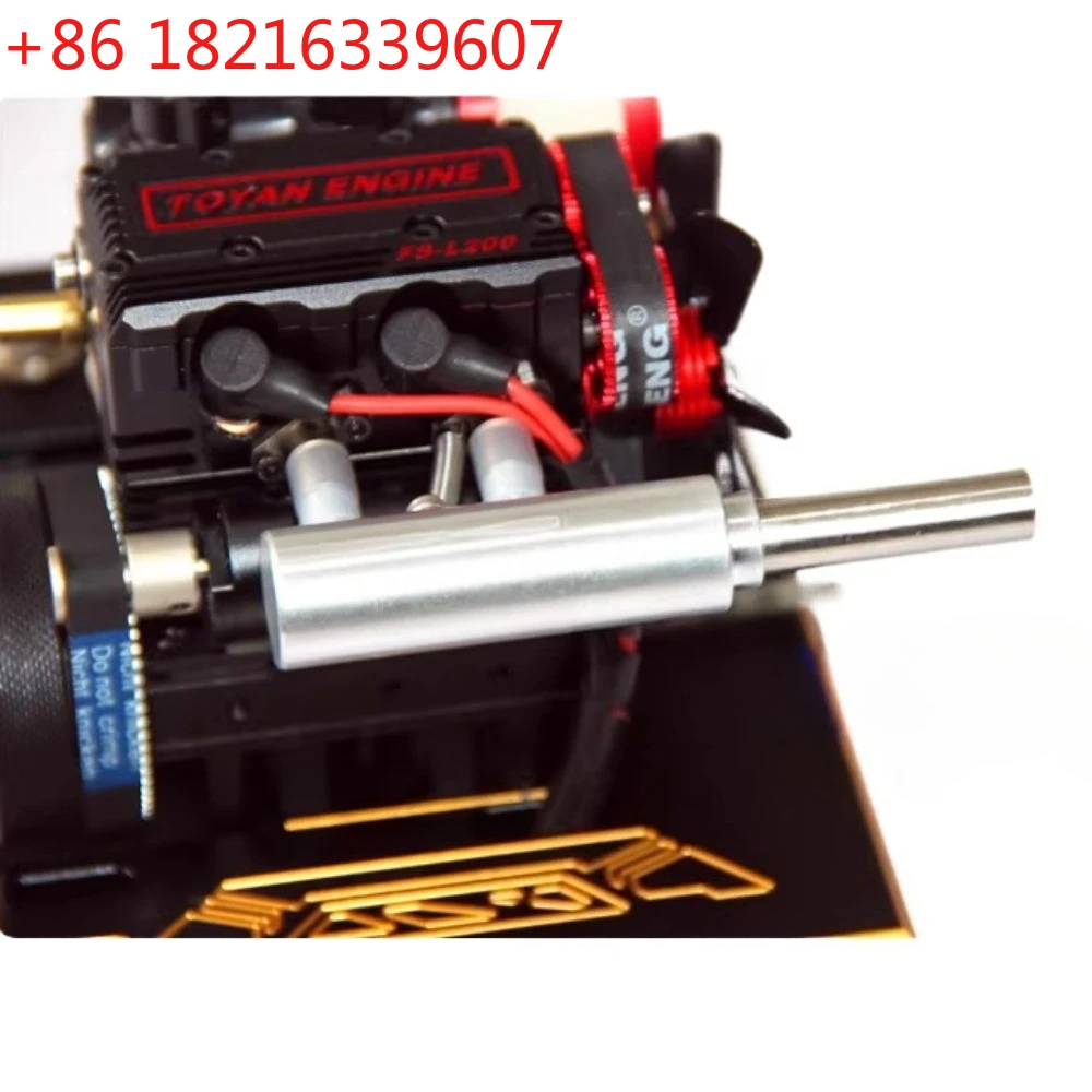 Picture 6: TAO Engine Exhaust Pipe TOYAN FS L200 Twin Cylinder Four Stroke Nitro Engine Model Engine Model Accessories Metal Muffler Set