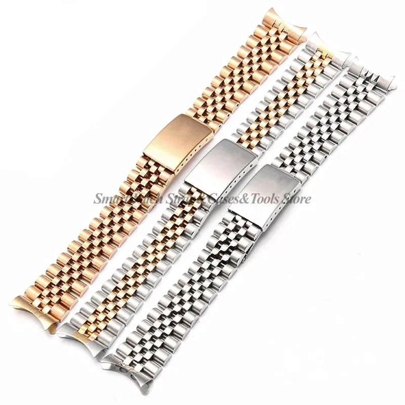 Arc Metal Bracelet for Rolex DATEJUST Luxury Stainless Steel Watch Band for Juiblee Accessories Men 18mm 19mm 20mm 21mm 22mm