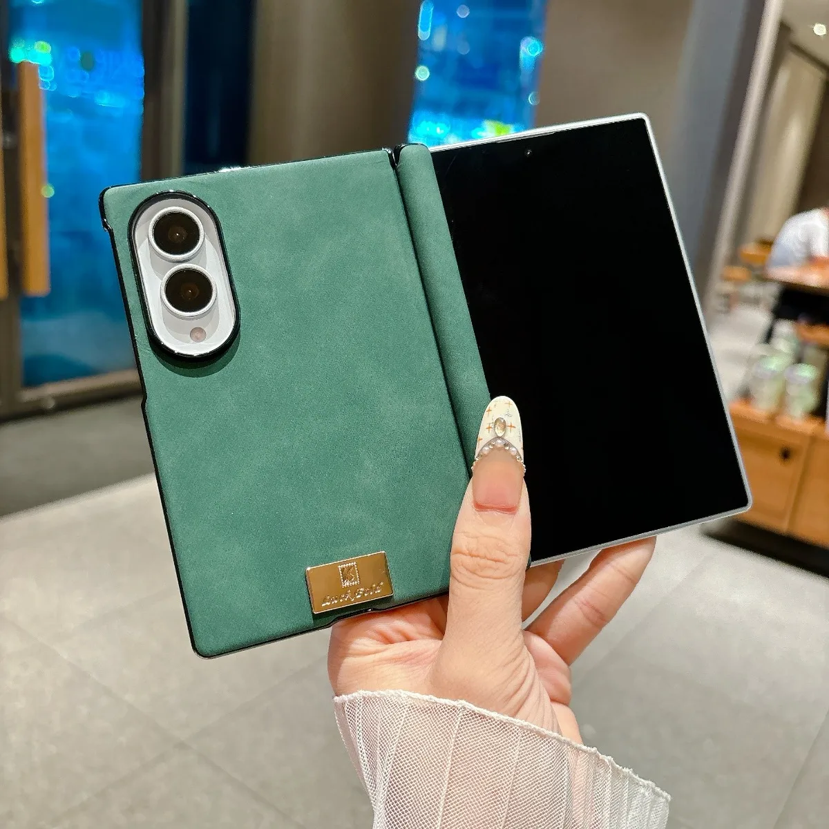 Luxury Leather Magnetic Phone Case for Samsung Galaxy Z Fold 8 Ultra ZFold8 7 6 for Magsafe Shockproof Hinge Protect Back Cover