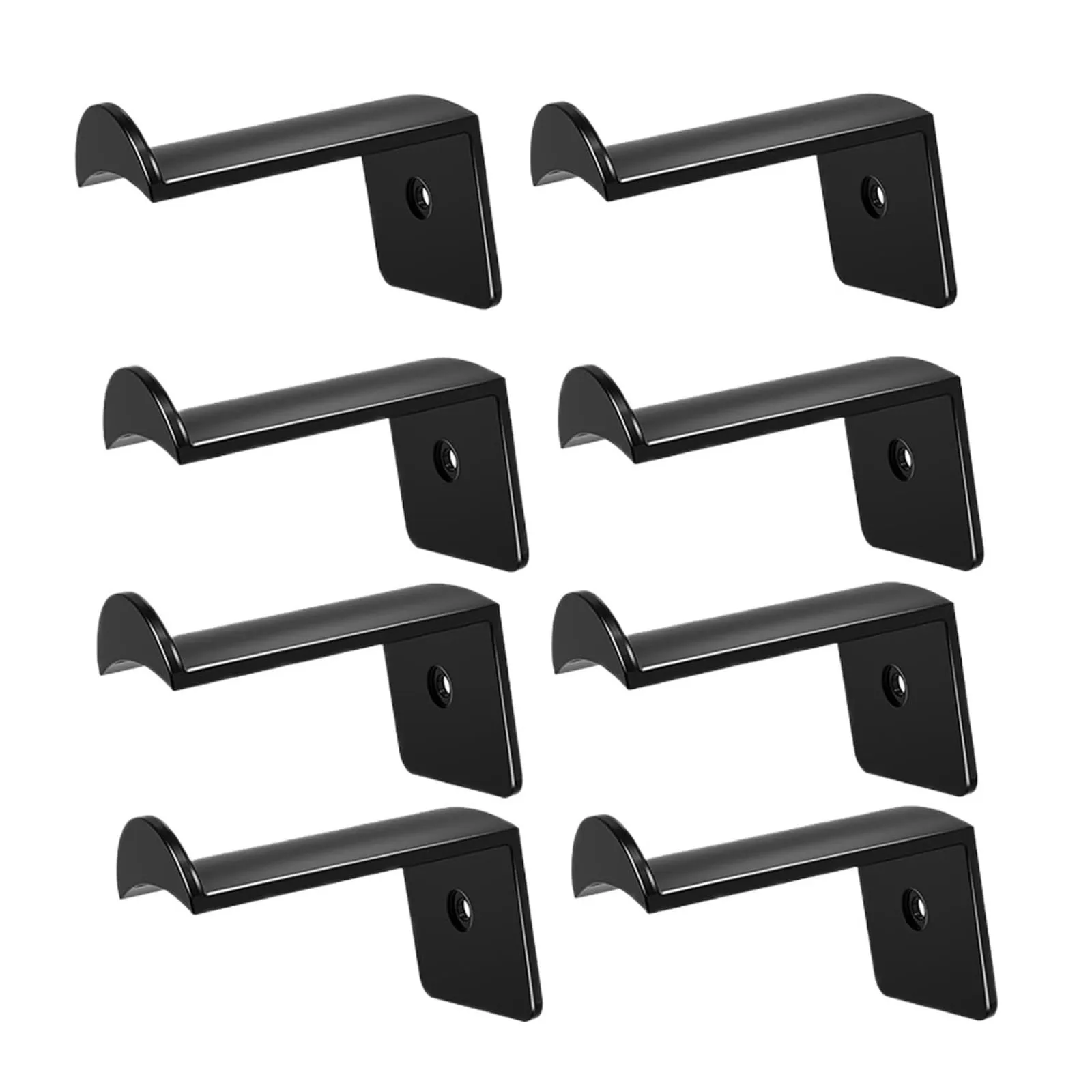 1/4/8/12 Pack 2.7 Inch Hat Hooks for Wall Cowboy Hat Rack, Strong Adhesive Cap Holder Organizer for Baseball Caps Black view 2