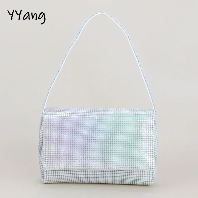 2024 Colorful Women's Handbag Colorful Shoulder Bag Armband Bag Elegant and Simple Restaurant Banquet Exclusive