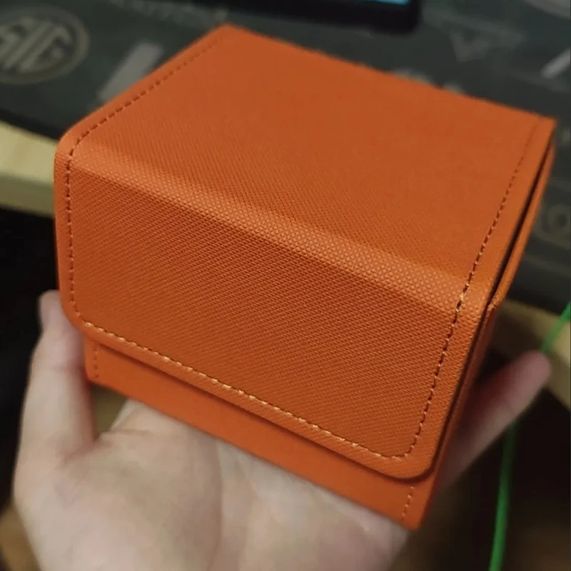 

80-100+ коробки для коллекционных карточек с вертикальной вставкой, магнитный кожаный чехол для хранения игровых карт, коробка для настольных игр для карт MTG CTG PTCG Yu-Gi