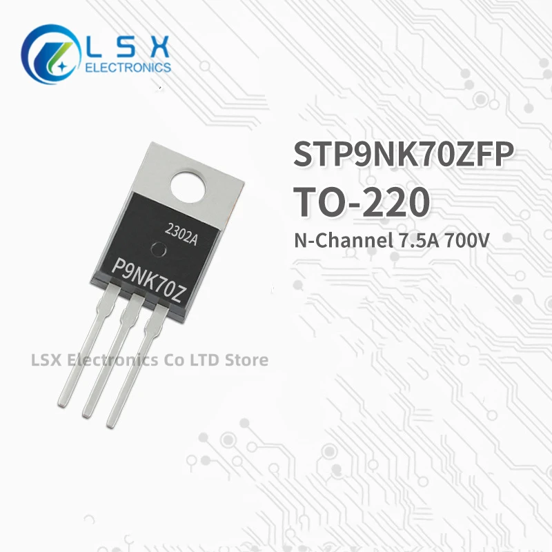 10PCS NEW Original Factory Direct Sales STP9NK70ZFP TO-220 N Channel MOS Field effect transistor 7.5A 700V