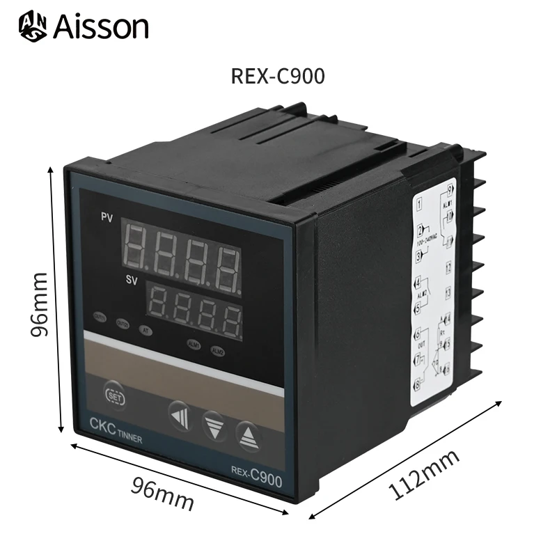 DC24V PID Temperature Controller Digital Display Thermostat SSR Relay Output REX C400 C700 C900 K E J PT100 CU50