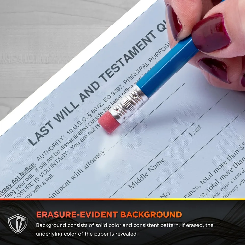 다용도 고급 블루 보안 용지, 7가지 기능, 8.5 x 11인치, 24lb, 2500매