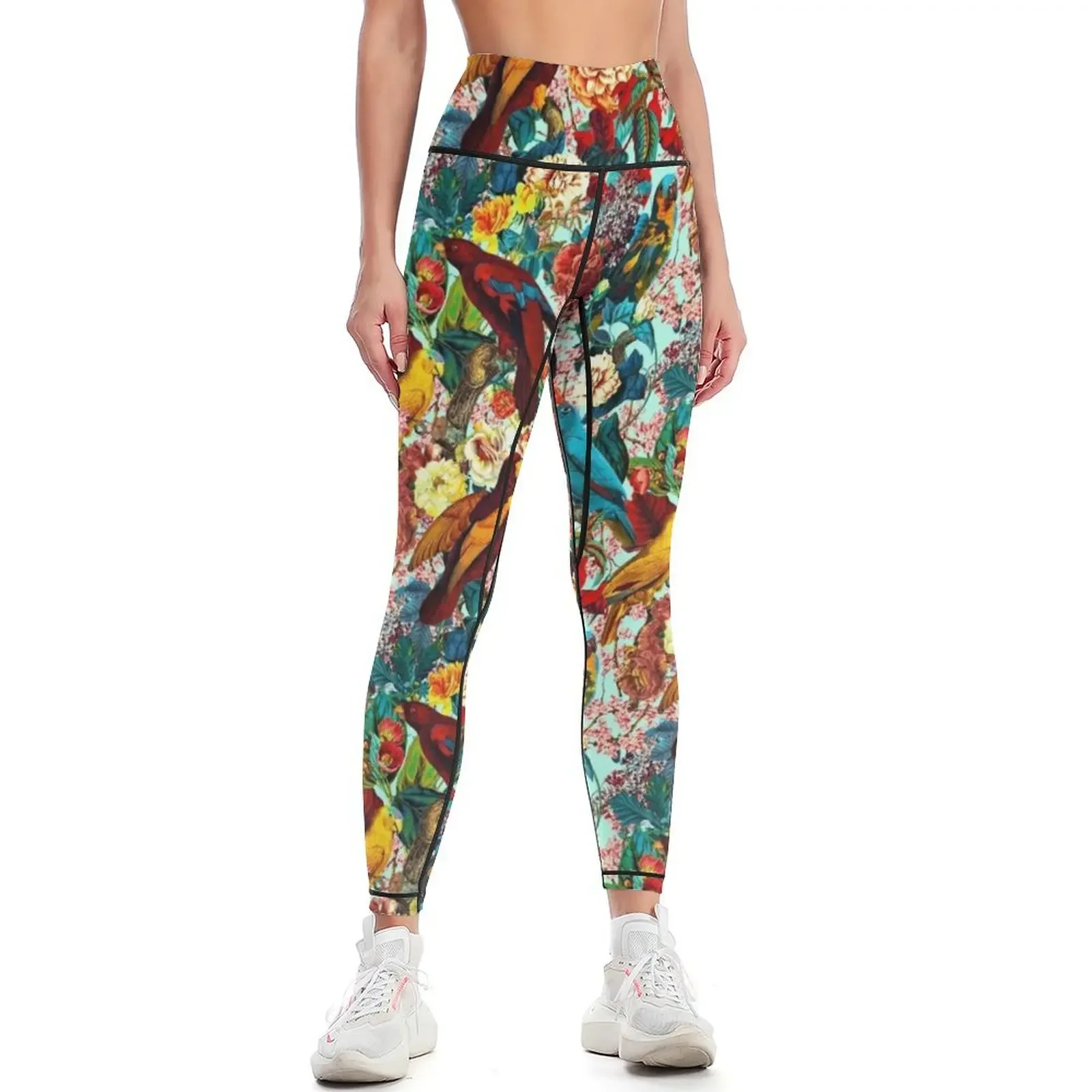 

FLORAL AND BIRDS XV Leggings gym sportswear woman sportswear for gym trousers for girls Womens Leggings
