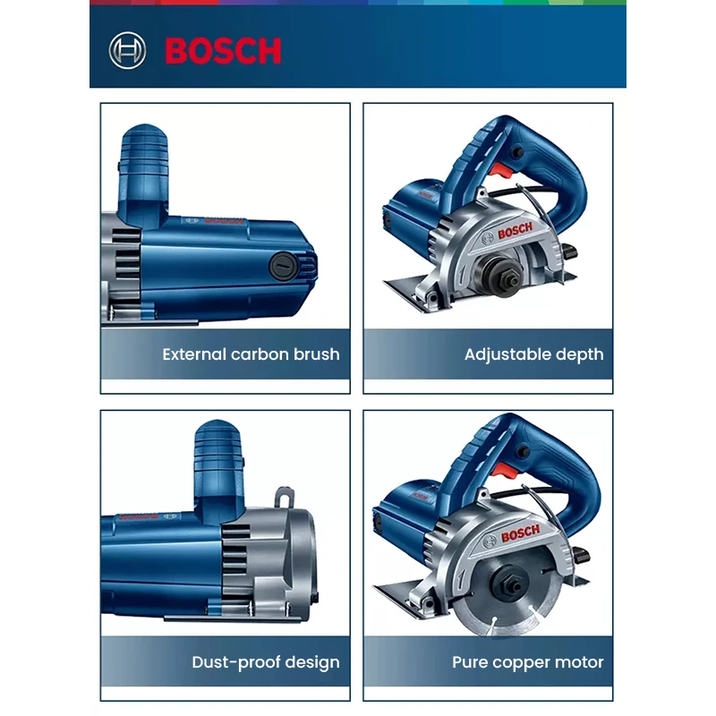 Bosch Gdm 13-34 Cirkelzaag Zware Sleuf Tegel Steen Marmeren Snijmachine Elektrische 1300W Schijf Draagbaar Zaaggereedschap