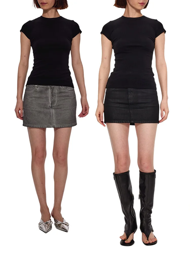 

Tank Summer Women's Round Neck Pure Color T-Shirt, Baby Tee with Good Fit, Slim Fit and Very Comfortable Fabric