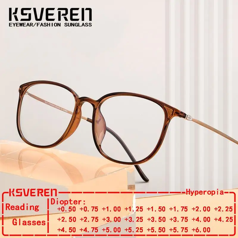 

Fashion UltraLight Glasses Vintage Comfortable Reading Glasses Optical Prescription Eyeglasses Frame Men Women 0 +0.5 To +6.0