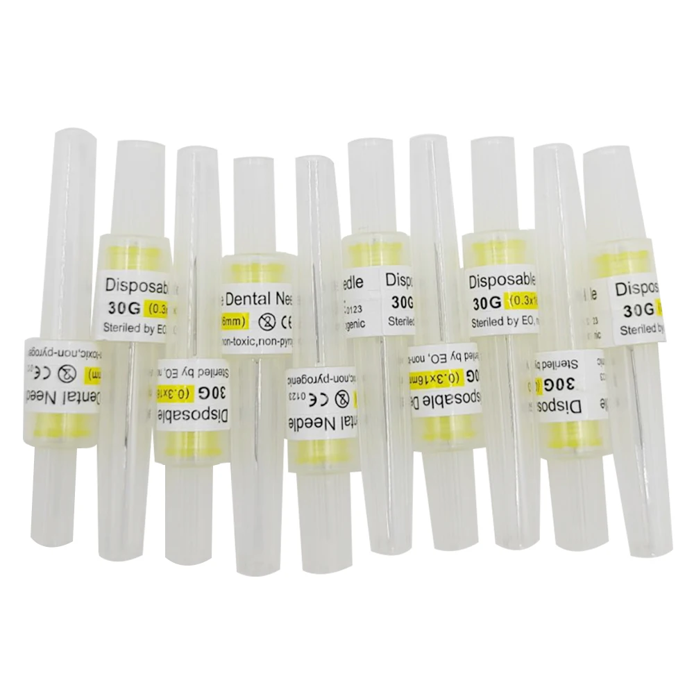 10 Uds. Consumibles dentales agujas dentales desechables perforadas 30G (0,3x1 0/21/32mm)/27G (0,4x1 2/25/35mm)