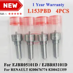 4PCS Injector Nozzle L153PBD Overhaul repair Kits L153PBC for EJBR05101D EJBR03101D for RENAULT 8200676774 8200421359