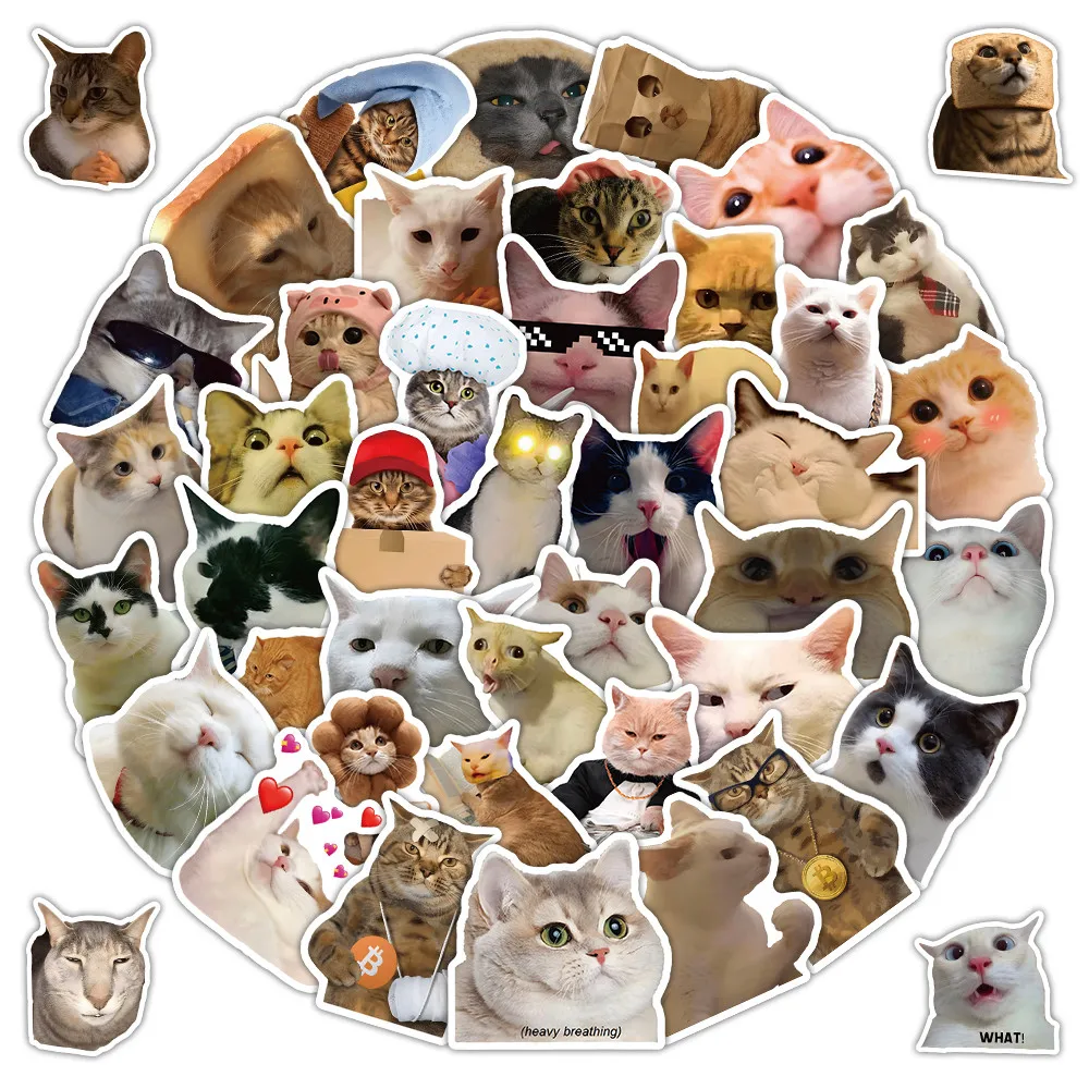 52 Pieces Realistic Cat Stickers - Decorative Decals for Journals, Laptops & Daily Embellishment Peel Joy Sticker Store