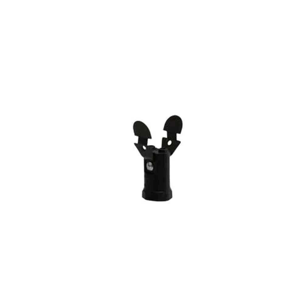 2pcs E12 Bakelite Aluminum Case LED Holder Butterfly Clip Small Screw DIY Lighting Lampholder 220V Black