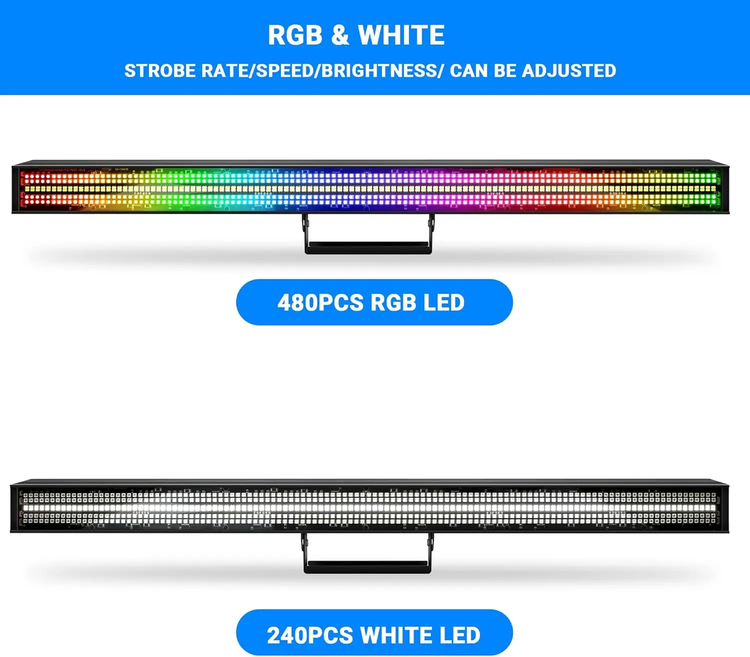 شريط إضاءة المسرح LED 200 وات - 720 مصباح LED RGBW DJ Bar Light Strobe DMX Master-Slave Control 48 منطقة RGB و24 منطقة بيضاء تأثيرات مطاردة #2