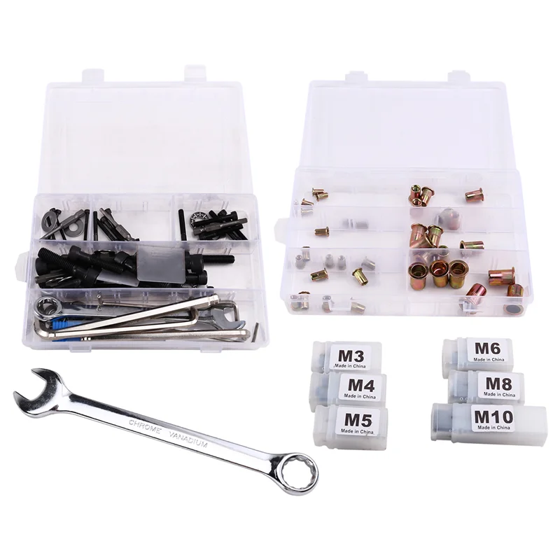 AT02-Manual Rivet Nut Pulling Tool Riveting Manual Threaded Rivet Pulling Tool Withfemale Rivet Nut Tool Simple Riveting Tool