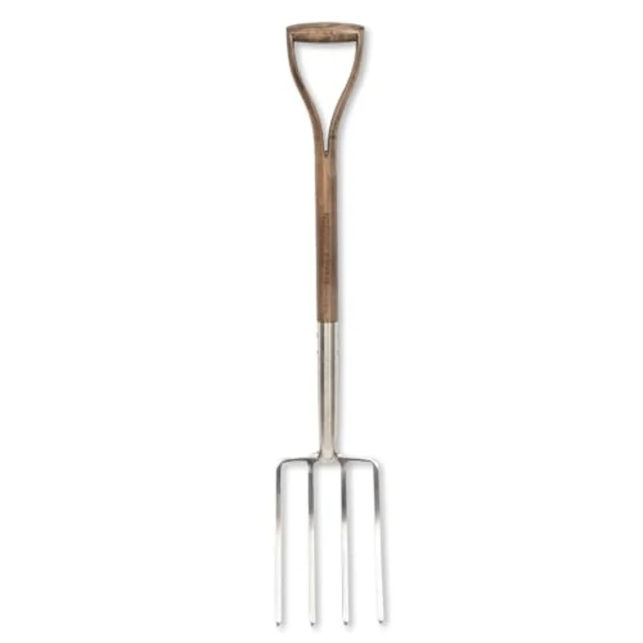 

Traditional Stainless Steel Heavy Duty Durable Stainless Steel Garden Tool Ideal for Digging Aerating and Turning Soil