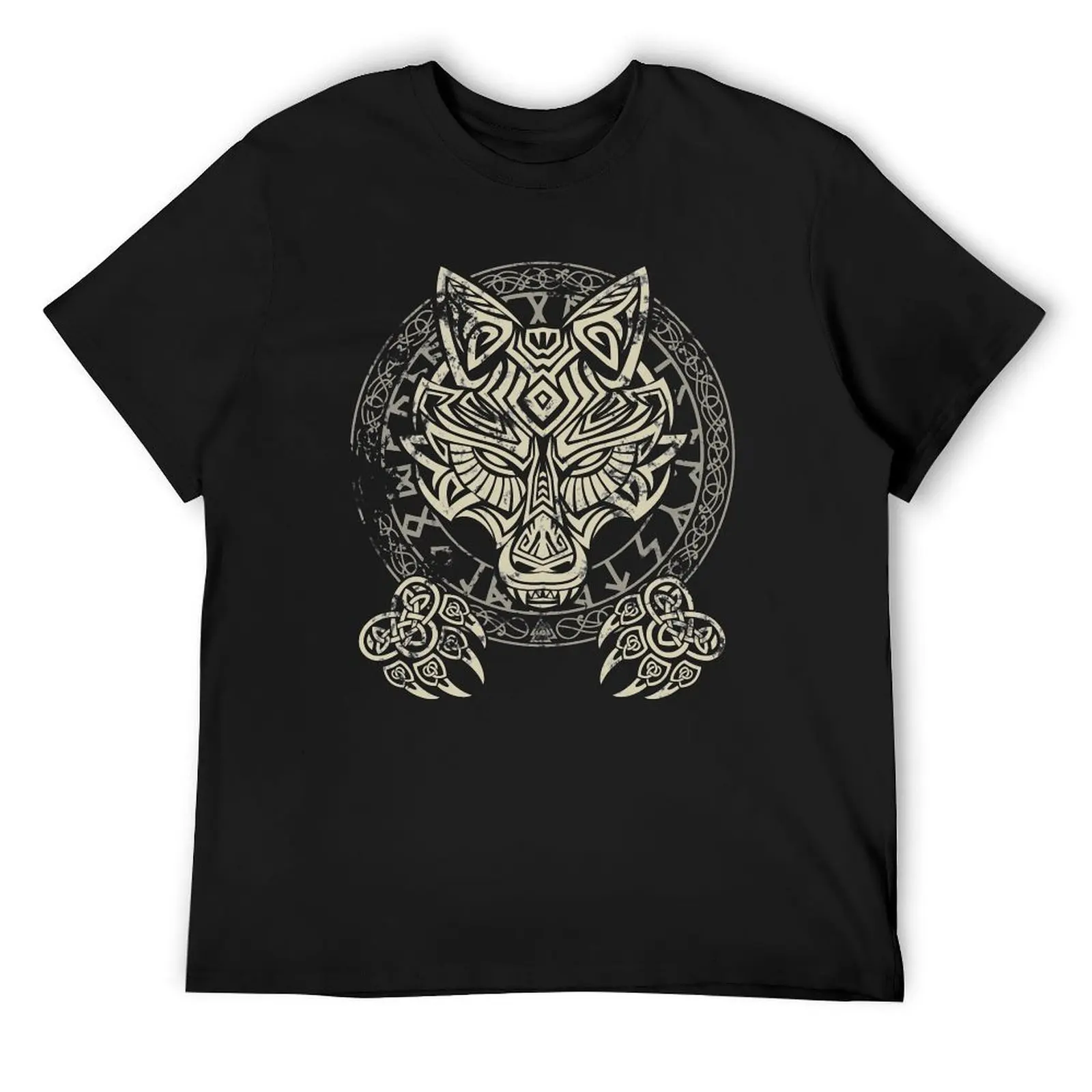 

Fenrir wolf T-Shirt clothes cute tops Clothing mens funny t shirts