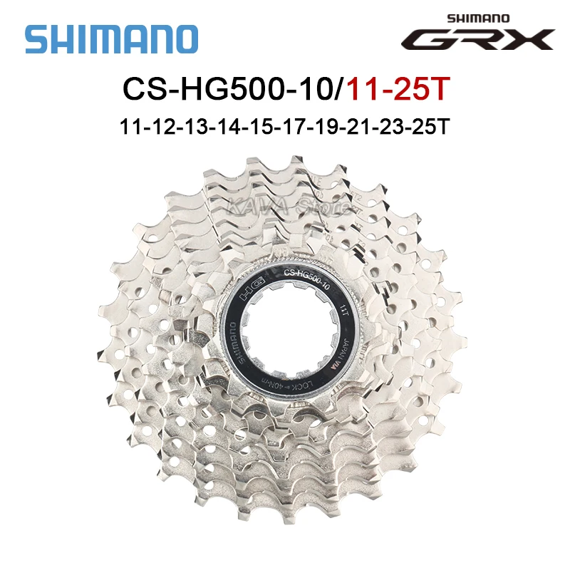 Shimano 10S Road Bike Cassette GRX CS-HG500 10V 11-25T 12-28T Bicycle Freewheel K7 for Tiagra 4700 4600 5700 10 Speed Flywheel