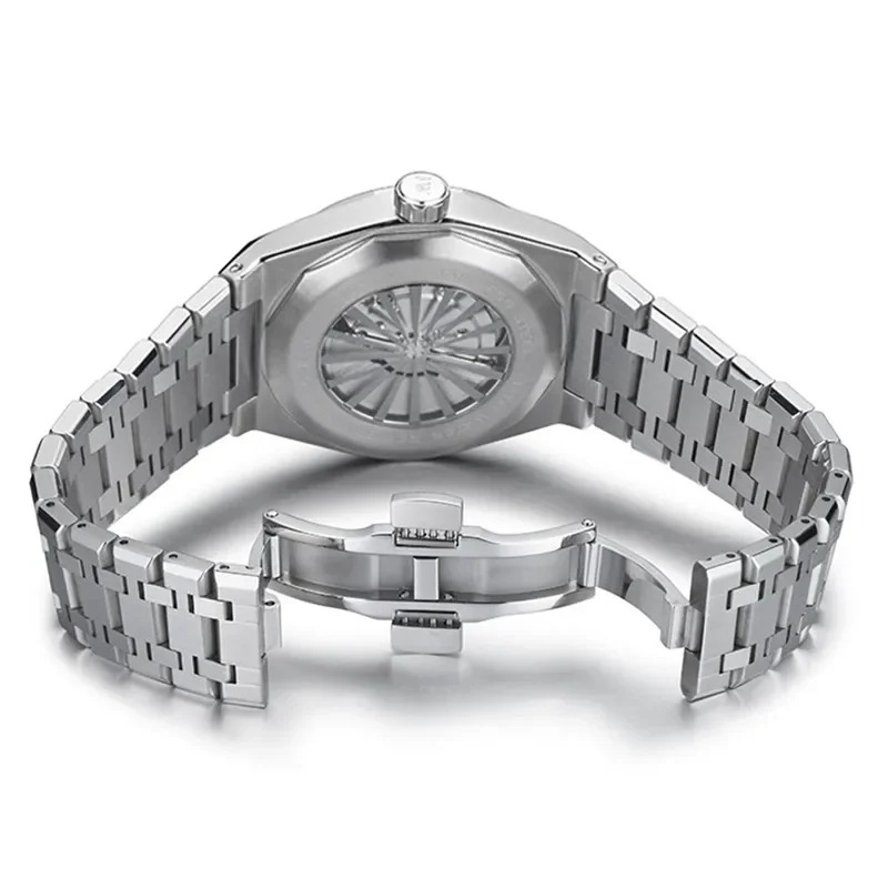 IW كرنفال الحركة التلقائية الميكانيكية ساعة رجالي مقاوم للماء مضيئة نمط الأعمال بسيط الياقوت مرآة ساعات المعصم