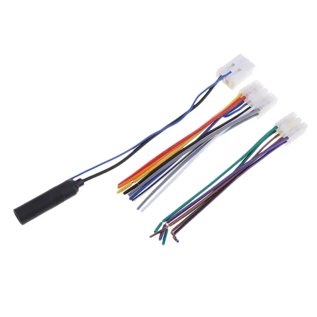 Premium Audio Car Stereo Wiring Harness Wire Kit with Adapter for Cyan /