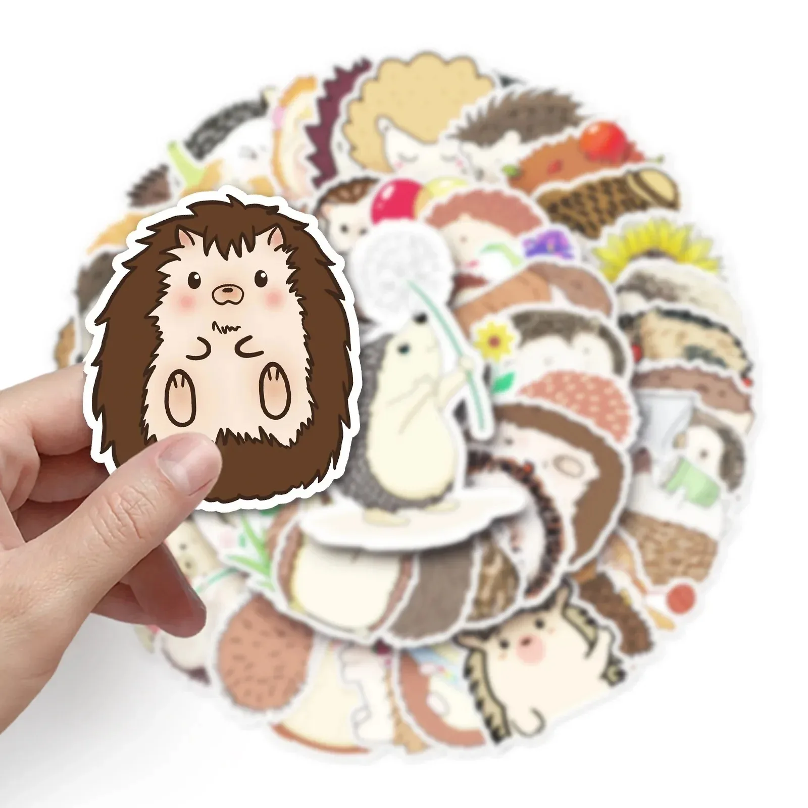 50PCS New Popular Cartoon Cute Hedgehog Sticker Skateboard Guitar Decoration DIY WaterCup Bike Waterproof Helmet