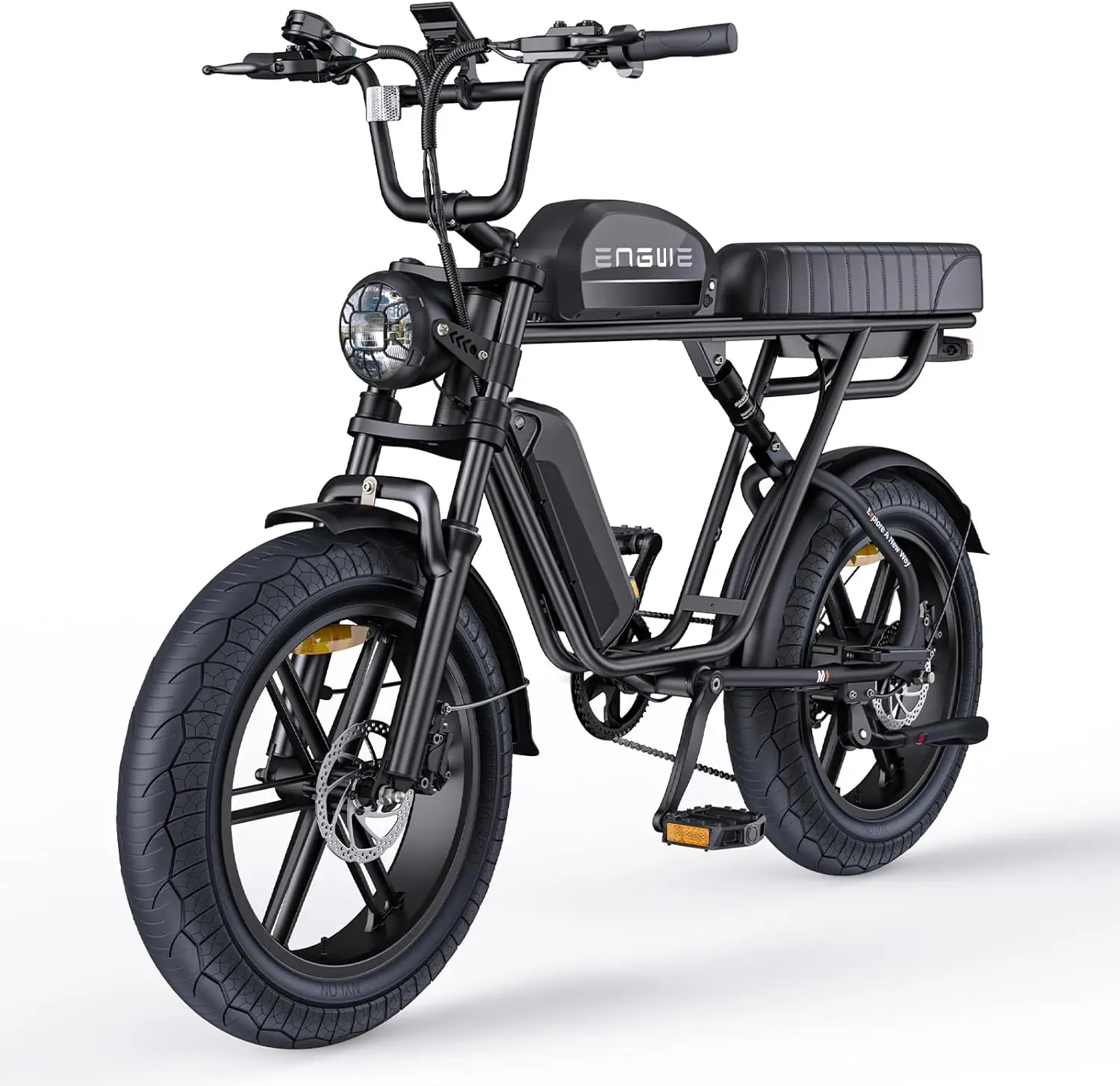 E-Bike Men's Electric Bike with Battery/2 Batteries, e-Bike 20x4.0 Inches Fat Tyres, Ebike Men up to 75 km/150 km/90 km/170 km, 7 Speed Electric Bike, m20/M1