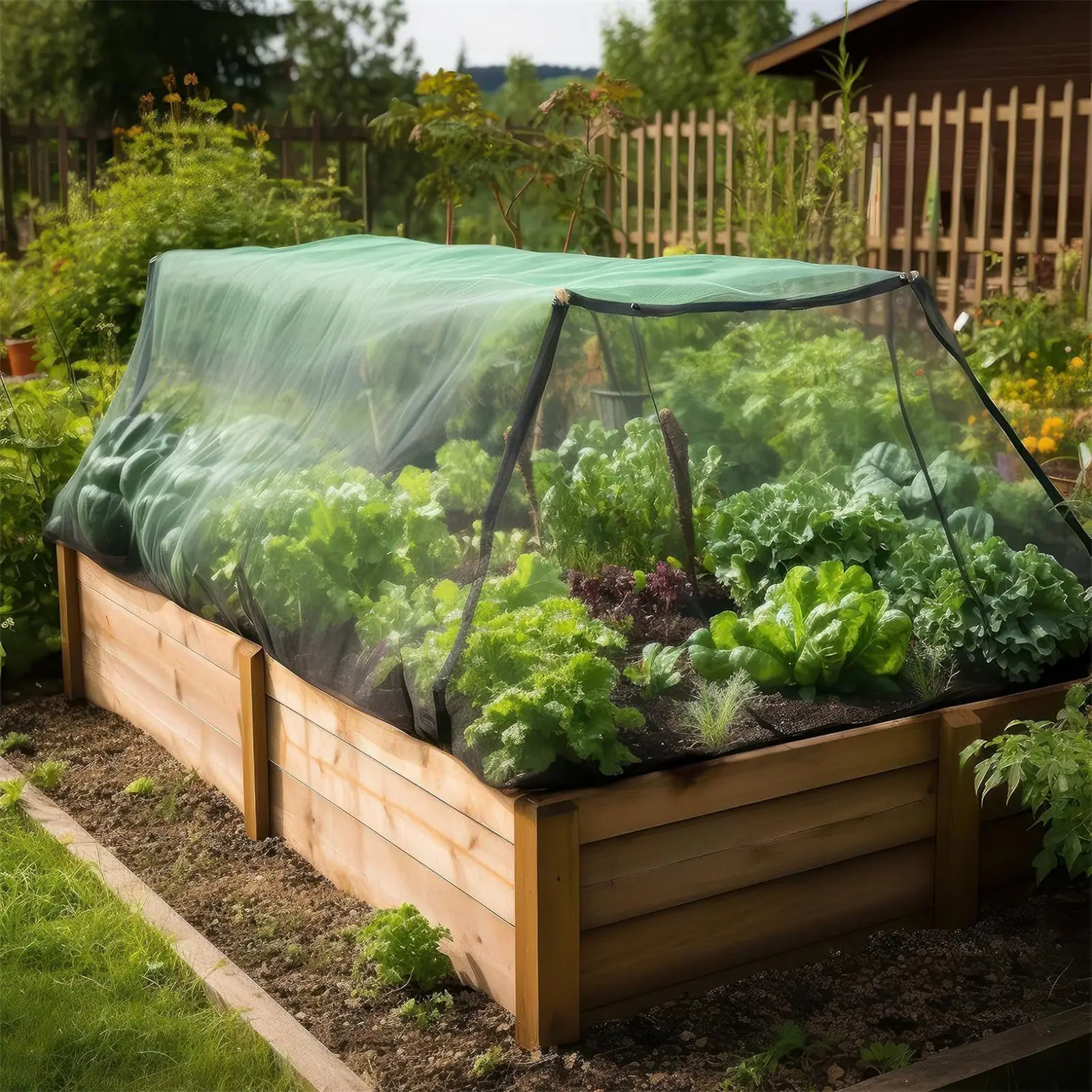 Insect Protect Net for Outdoor Plants Garden Pests Control Cover 2.4m x 4m Polyester Durable Anti UV