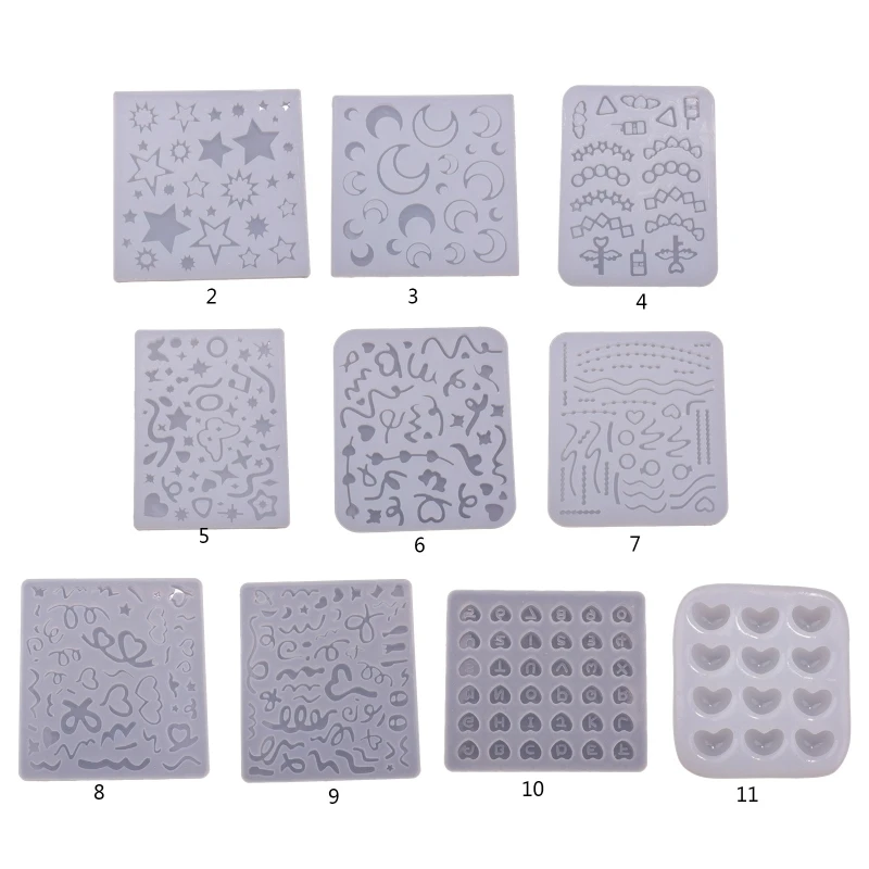 

Silicone Shaker Filler Mold Tiny Mold Resin Filling Heart Resin Epoxy Casting Mold Filler Handmade Nail Art Decor Craf