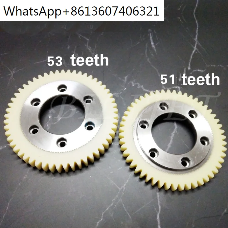 

Offset Printing Machine KBA 105 106 142 Water roller drive nylon gear 51 teeth 53 teeth KBA 105 Pulley in stock free shipping 1X