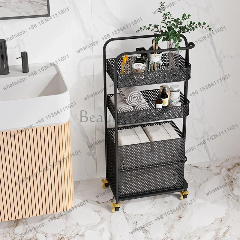 Factory Direct Sales Nordic Storage Rolling Cart Modern Iron Art Drawers Multilayer Salon Trolley Cosmetic Salon Furniture Carri 3