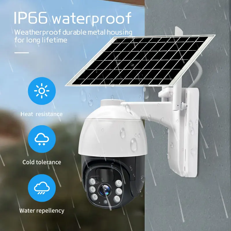 4G Sim Card Camera Battery Power Mini Solar Panel Security Surveillance Wifi Camera 10000mAh IP66 Wireless Tracking Solar CCTV