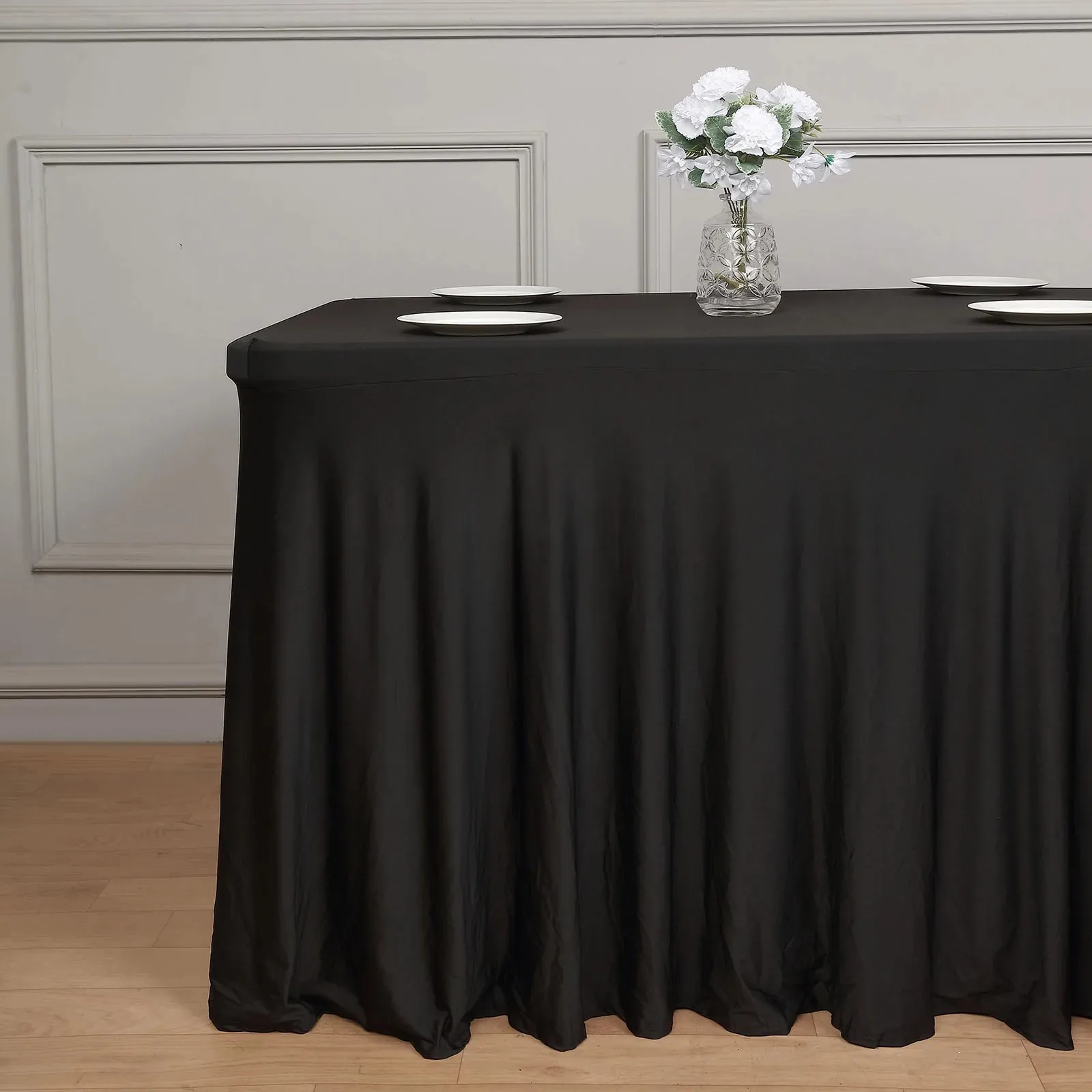 

Rectangle Fitted Stretch Spandex Table Cover Tablecloth Lycra Long Bar Table Cloth For Hotel Event Party Decoration