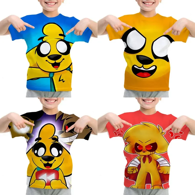 

Summer 3D Mikecrack T Shirt Cartoon Kids T-shirt Short Sleeve Tshirt Children Clothes Boys Girl Anime Compadretes Tops Tees gift