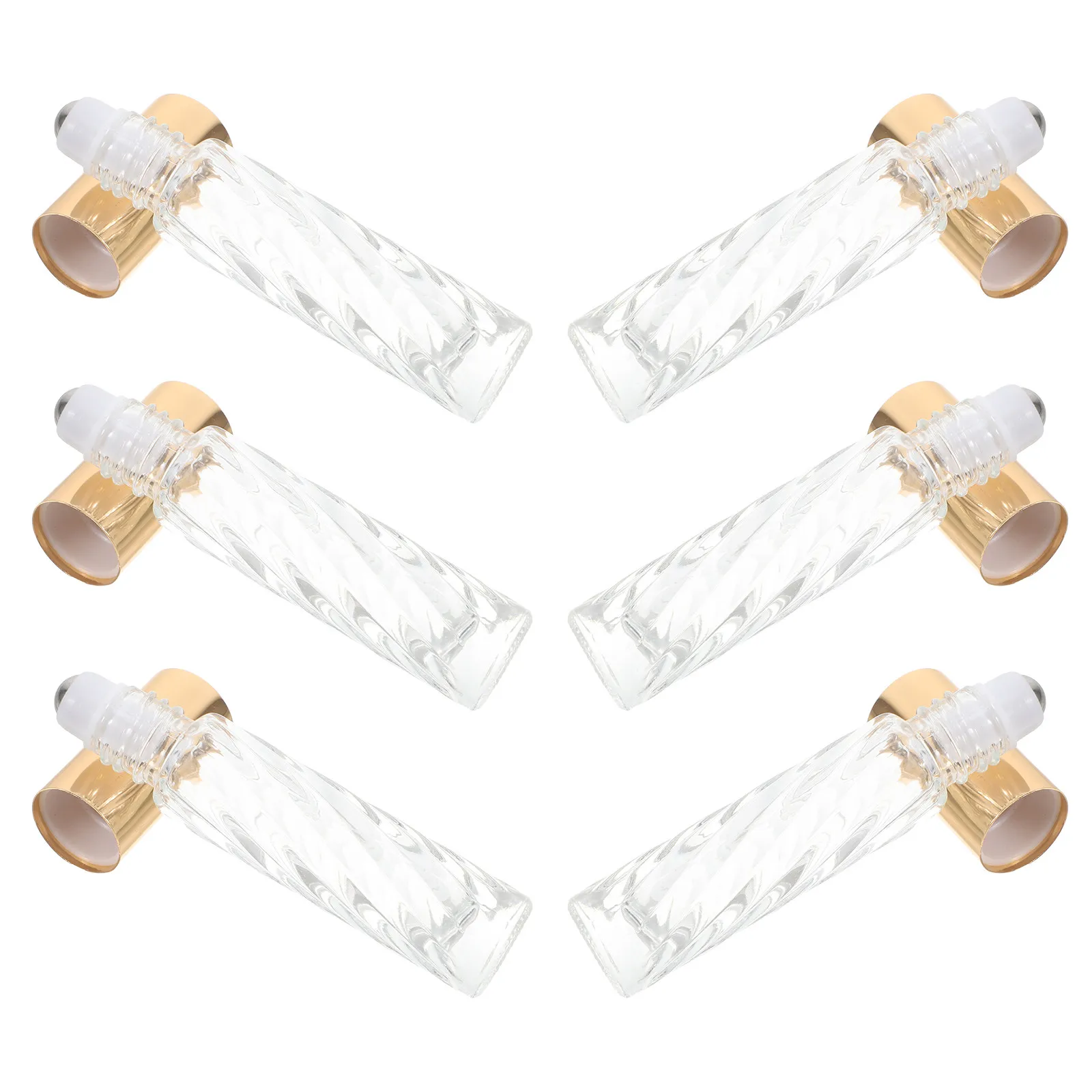 

10Pcs 6Ml Glass Roll-on Bottles Travel Essential Oil Roller Bottles for Perfume Colognes Oils Smooth Rolling Ball