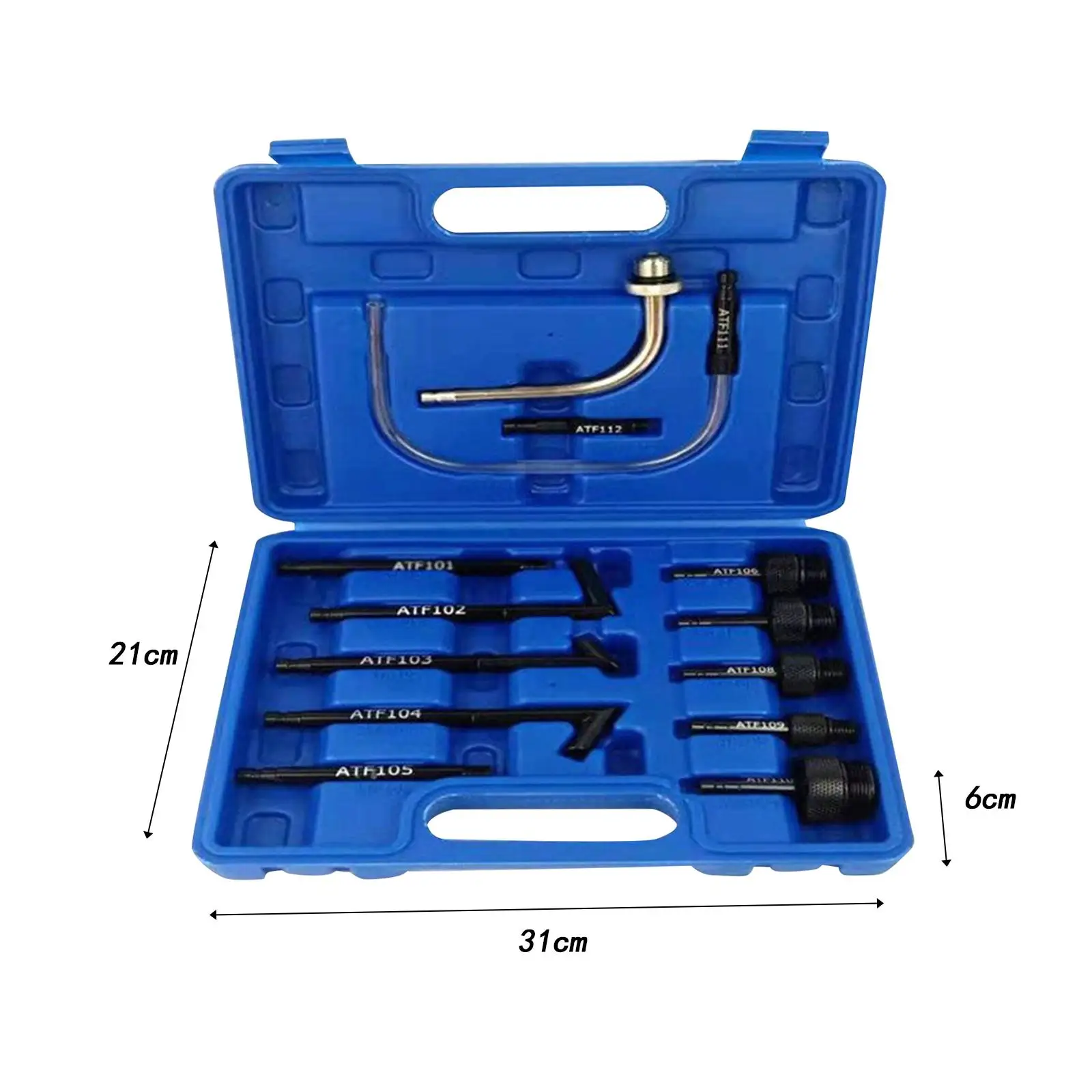 Metal Transmission Oil Filling Filler Connector Set with Storage Box for ATF Fluid Refill Adapter Repair