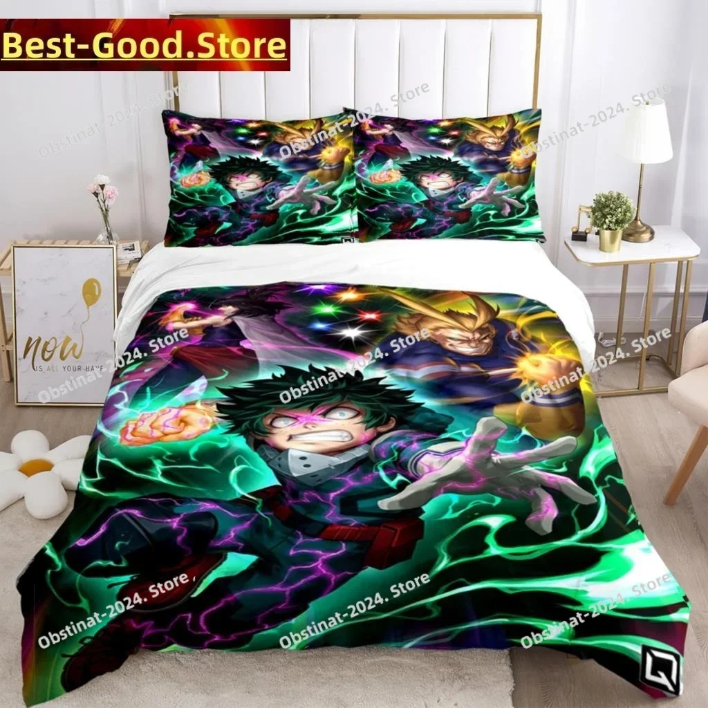 

My Hero Anime Print Three Piece Bedding Set Fashion Boys Or Adults For Beds Quilt Covers Pillowcases Bedding Set Gift