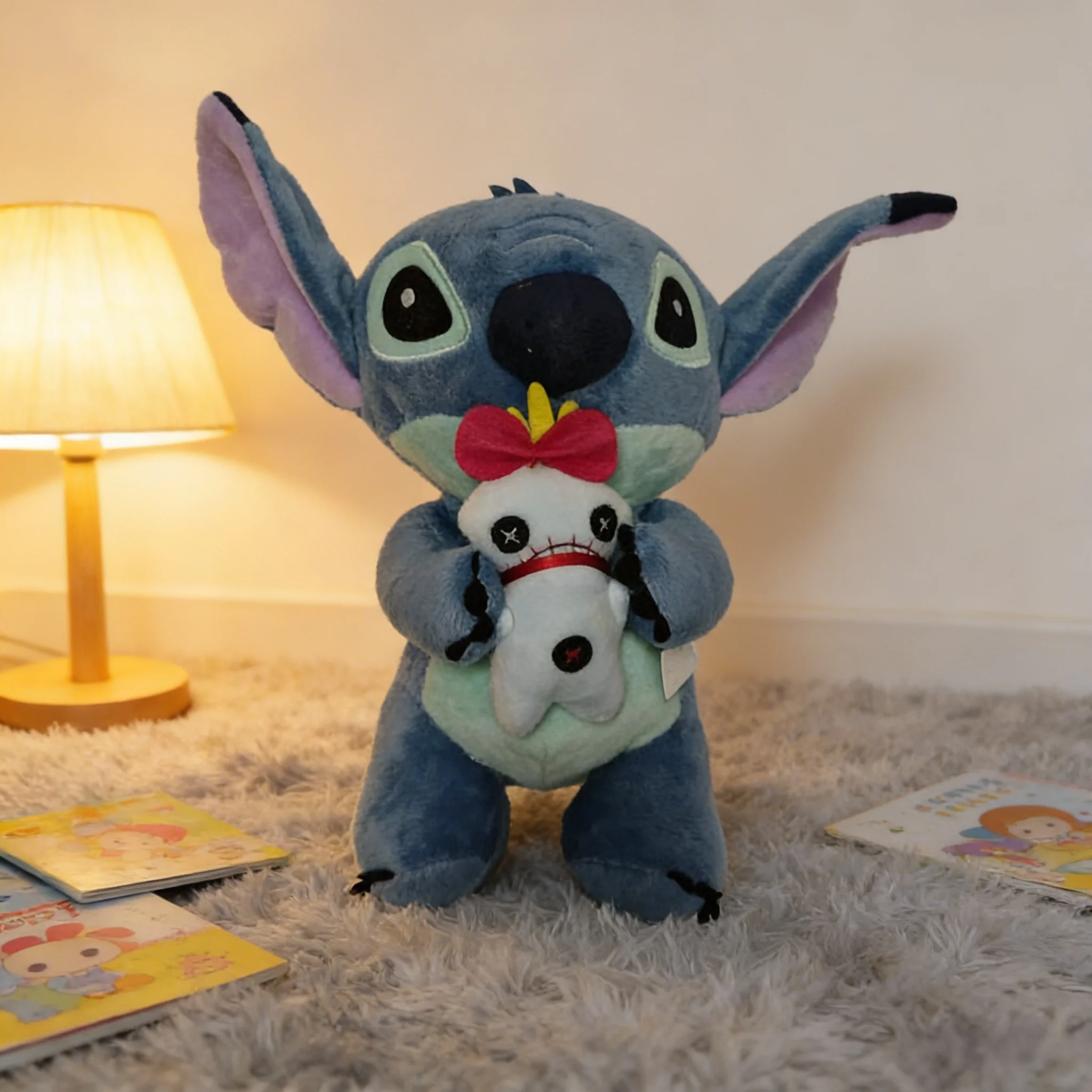 Abordable Anime broderie mignon en peluche poupée mignon dessin animé broderie ange doux en peluche poupée enfants apaisant cadeau d'anniversaire