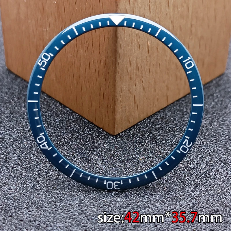 42.9mm*35.7mm High QualityTiltedsmooth Ceramic Bezel Insert Case Watch Accessories Parts Ceramic Bezel