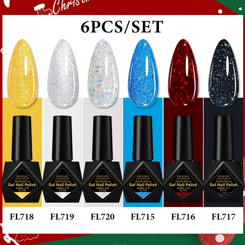 6 قطعة/المجموعة عيد الميلاد نمط هلام مسمار البولندية TPO هيما الحرة الأشعة فوق البنفسجية LED نقع قبالة مستلزمات الأظافر DIY بها بنفسك مانيكير جودة صالون طويلة الأمد