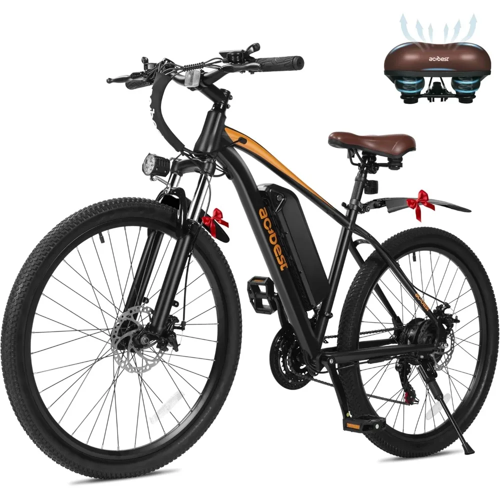 

Electric Bike for Adults,26" Electric Mountain Bike with Peak 750W,22MPH Top Speed,Max Range 55+ Miles,13AH Removable Battery